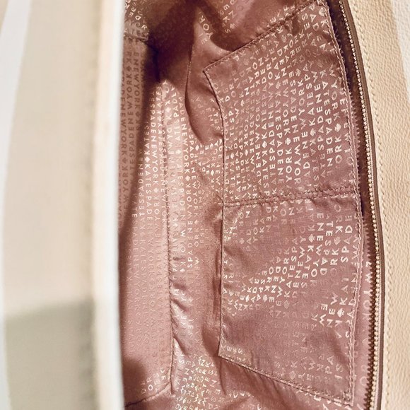 Kate Spade Cream & Tan Striped Tote Bag - Picture 7 of 9